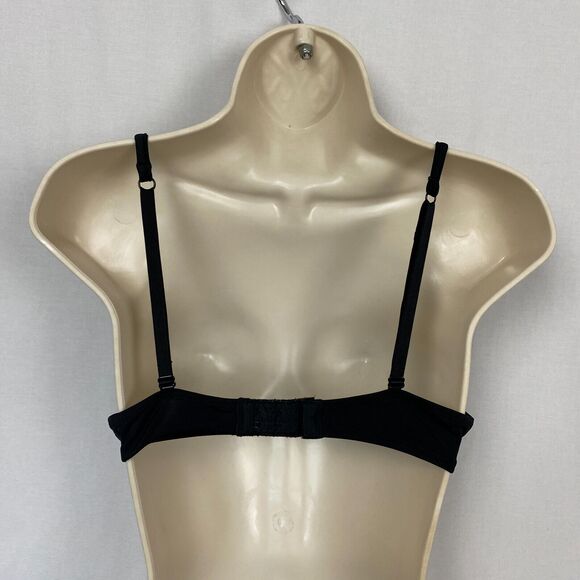 Vintage Wonderbra Bra 34B Black Padded Pushup Underwire Add a Cup 90s Y2K 7668 - Picture 11 of 11